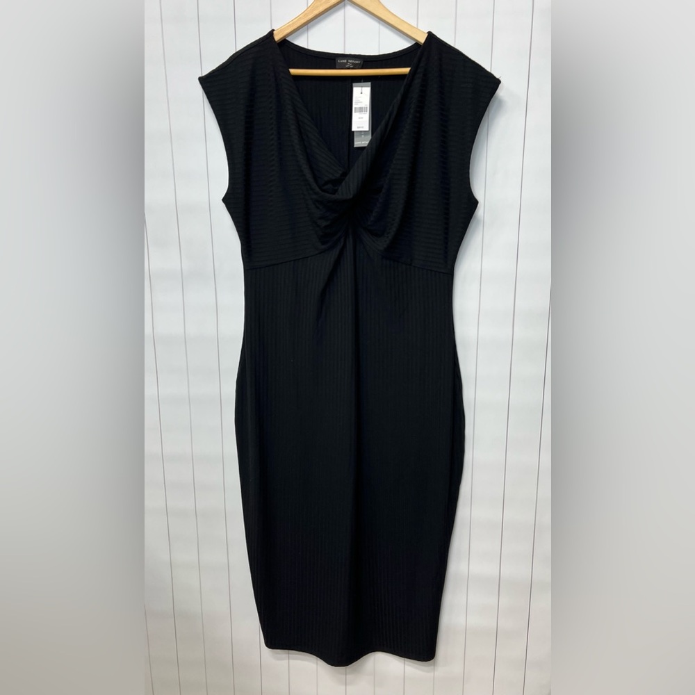 NWT. - Lane Bryant Black Ribbed Dress - 18/20